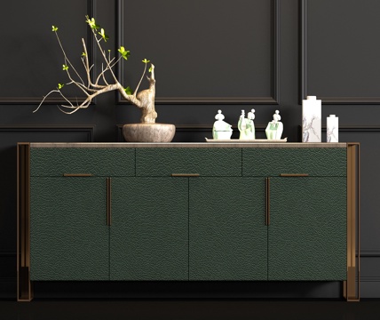  新中式装饰柜3d模型 