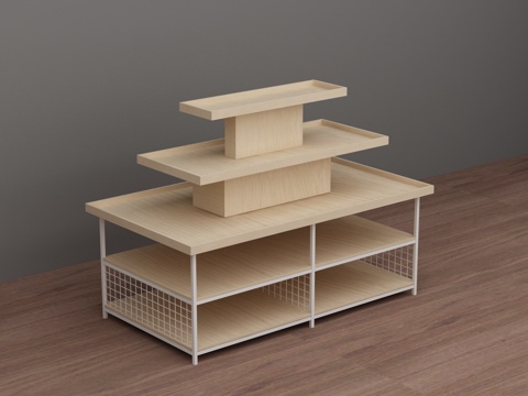  超市文具饰品展示货架3d模型 