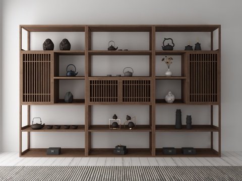  传统中式风格装饰柜3d模型 