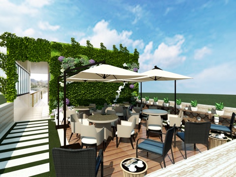  花园阳台 过道3d模型 