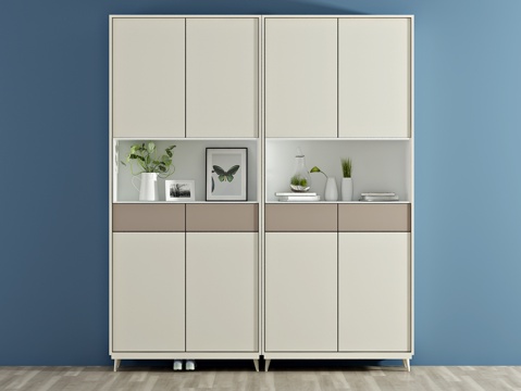  北欧衣柜 鞋柜 边柜 摆件3d模型 