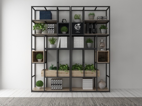  现代装饰柜摆件3d模型 