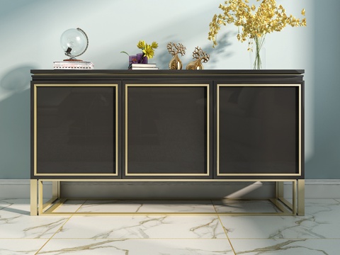  后现代装饰柜 酒柜 边柜 玄关柜3d模型 