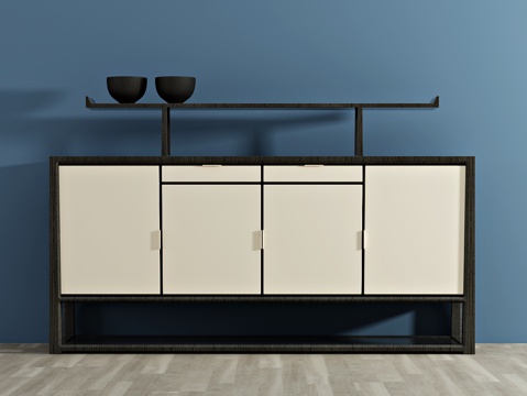  新中式 装饰柜 鞋柜 边柜3d模型 