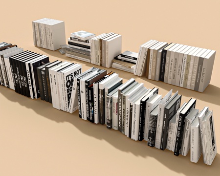  书籍本花瓶花卉花艺 插花 鲜花书本3d模型 