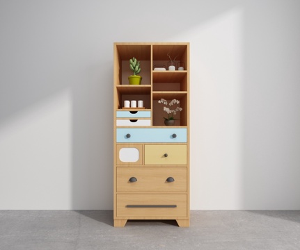  现代简约装饰柜3d模型 