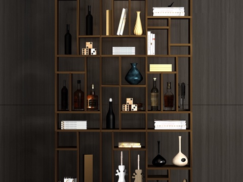  现代装饰柜3d模型 