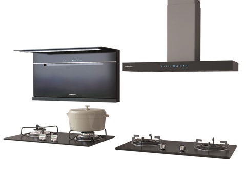  现代油烟机 灶具 炉具su模型 