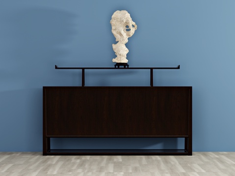  新中式装饰柜 边柜 装饰品3d模型 