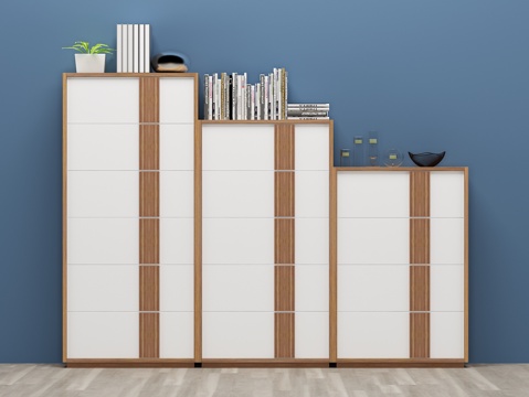  现代边柜 装饰柜 摆件3d模型 