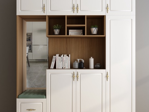  现代鞋柜3d模型 