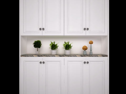  欧式简约鞋柜3d模型 