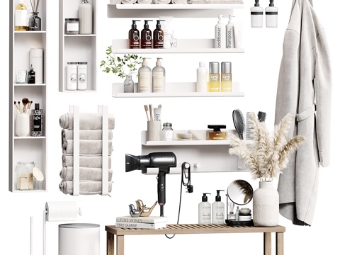  浴室配件 洗漱用品3d模型 