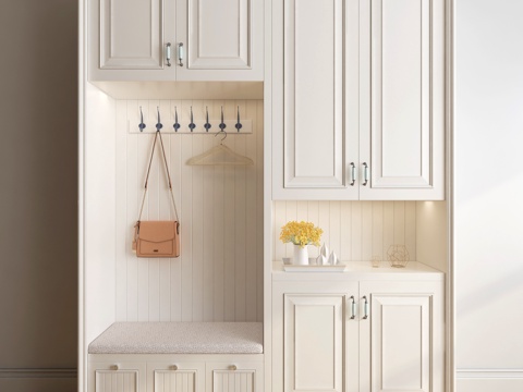  美式鞋柜20143d模型 