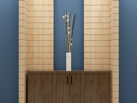  新中式鞋柜 边柜 装饰柜3d模型 