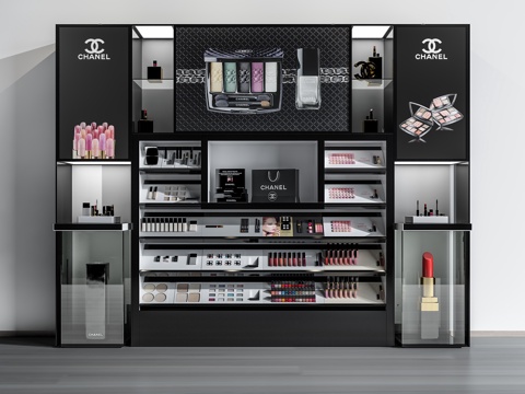  现代装饰品陈列柜3d模型 