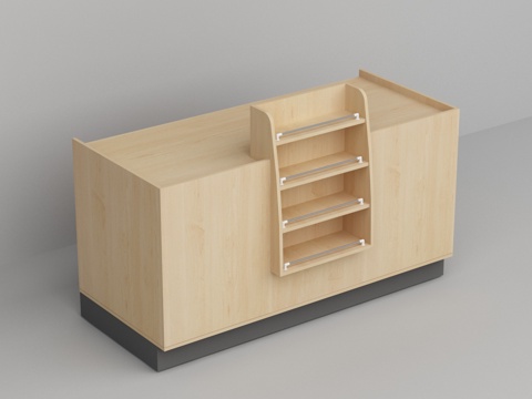  零食店收银台3d模型 