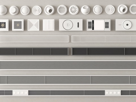  空调出风口3d模型 