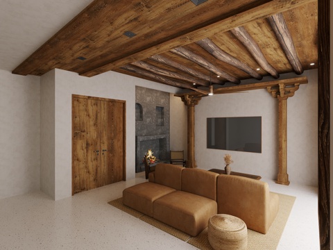  诧寂会客厅3d模型 