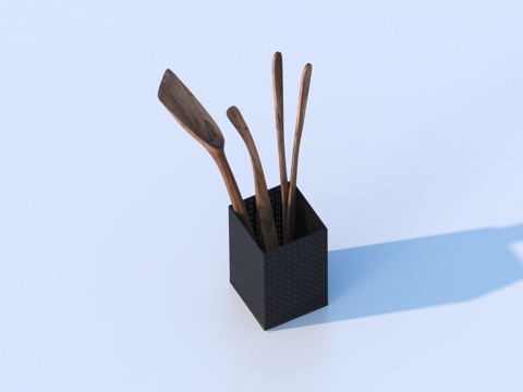  夹子 铲子 茶具 小品su模型 