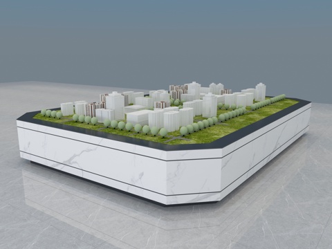  沙盘3d模型 