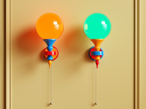 壁灯 装饰灯 孟菲斯 多巴胺3d模型