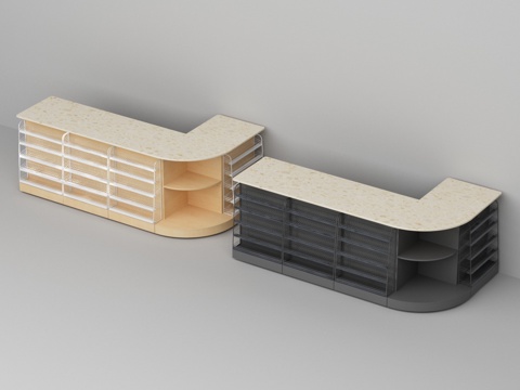  超市收银台3d模型 