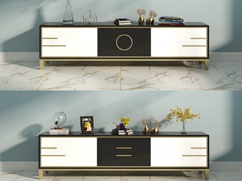  后现代电视柜组合3d模型 