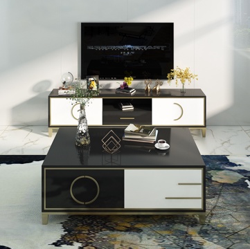  后现代茶几电视柜组合 后现代茶几 后现代电视柜 现代茶几3d模型 