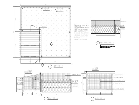 鸡笼及栅栏做法详图cad施工图 