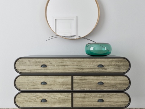  现代柜子组合模型3d模型 