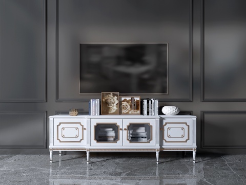  欧式电视柜3d模型 