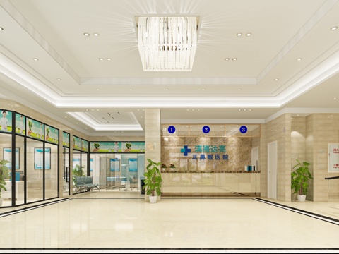  现代医院 大厅 医疗设备3d模型 