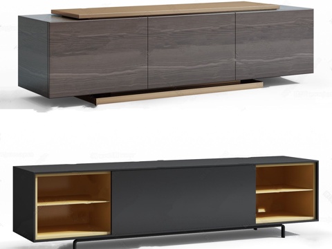  现代 电视柜3d模型 