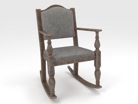  摇椅 木摇椅 休闲摇椅3d模型 