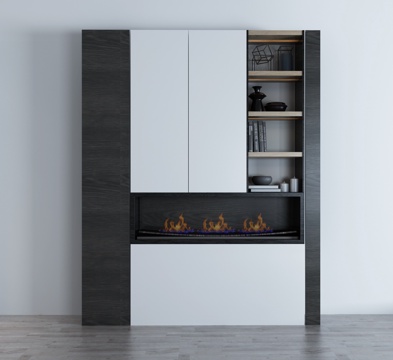  现代台式北欧风格书柜组合3d模型 