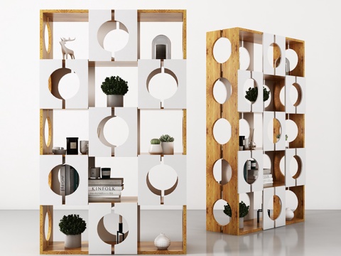  禅意中式玄关柜 装饰柜 饰品摆件模型3d模型 