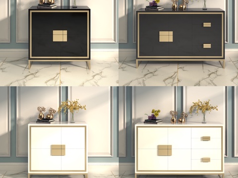  后现代柜子 柜子 玄关3d模型 