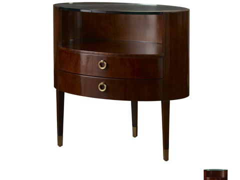  现代床头柜  实木现代美式柜子3d模型 