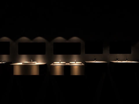  禅意中式浴室柜3d模型 