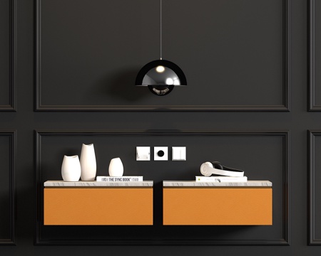  现代床头柜3d模型 