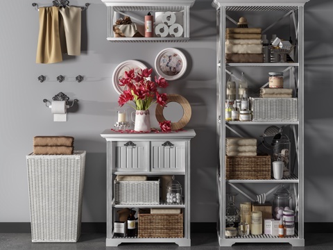  欧式卫浴柜 装饰品摆件3d模型 