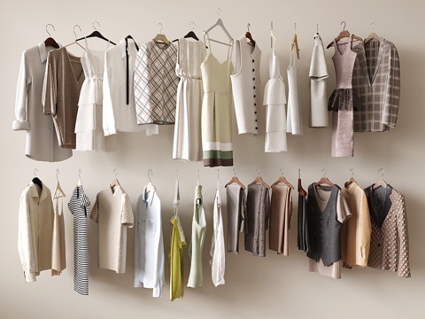  现代衣服 服饰 服装 外套 裙子su模型 