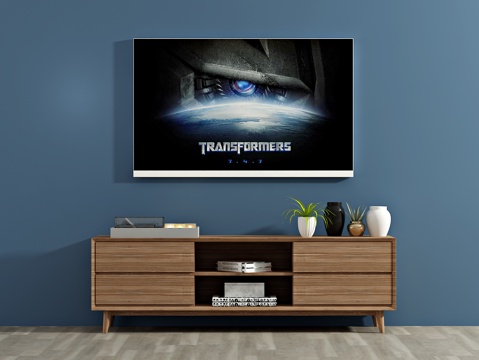  北欧电视柜 电视机 摆件3d模型 