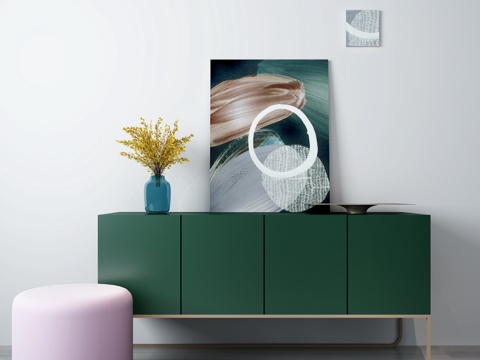  现代端景台凳子3d模型 