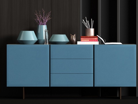  新中式电视柜3d模型 