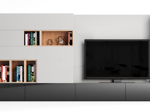  现代电视柜组合3d模型 