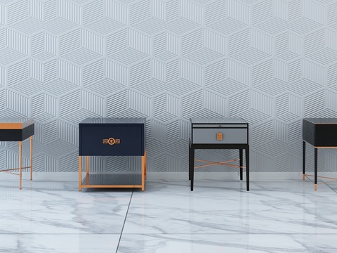  现代床头柜 现代床头柜3d模型 