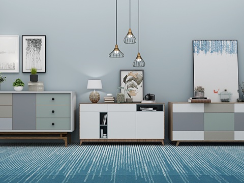  北欧边柜模型3d模型 