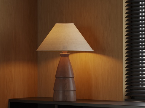  中古风台灯3d模型 